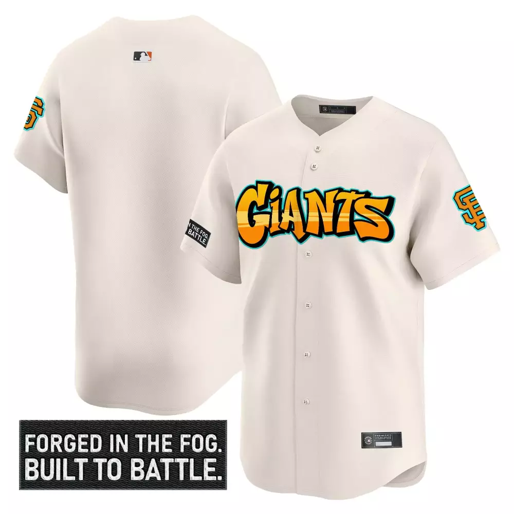 Forged Fog San Francisco Giants Jersey Cream City Connect Custom Design Orange Yellow