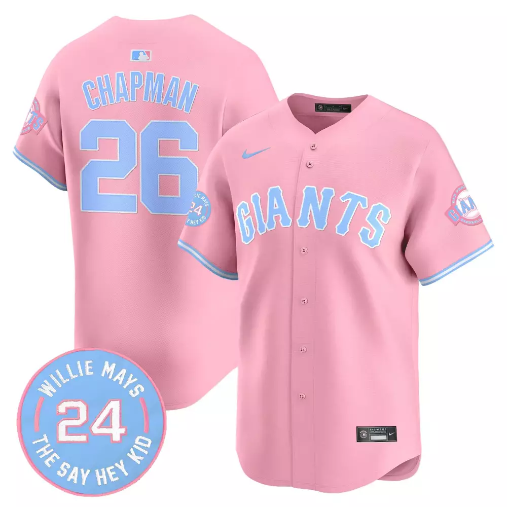Matt Chapman 26 Giants Jersey Pink Men Light Blue Unisex Vapor Premier Limited All