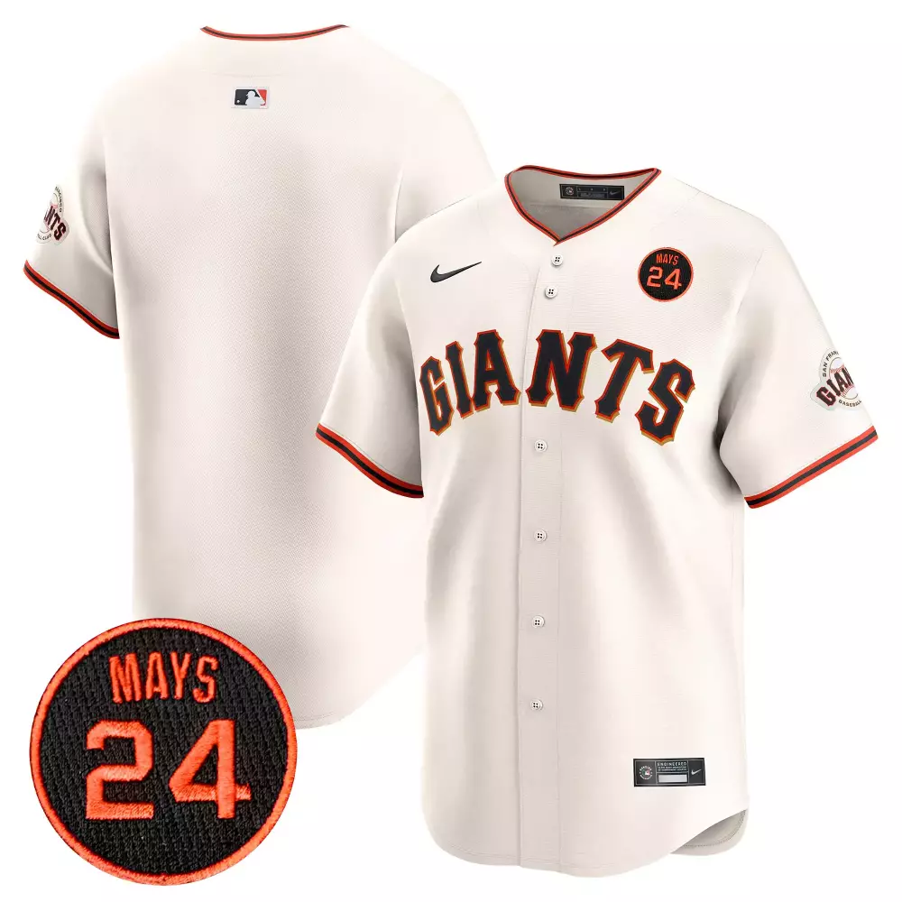 Cade Mays 24 Giants Jersey Cream San Francisco Baseball Men Black Orange All Stitched