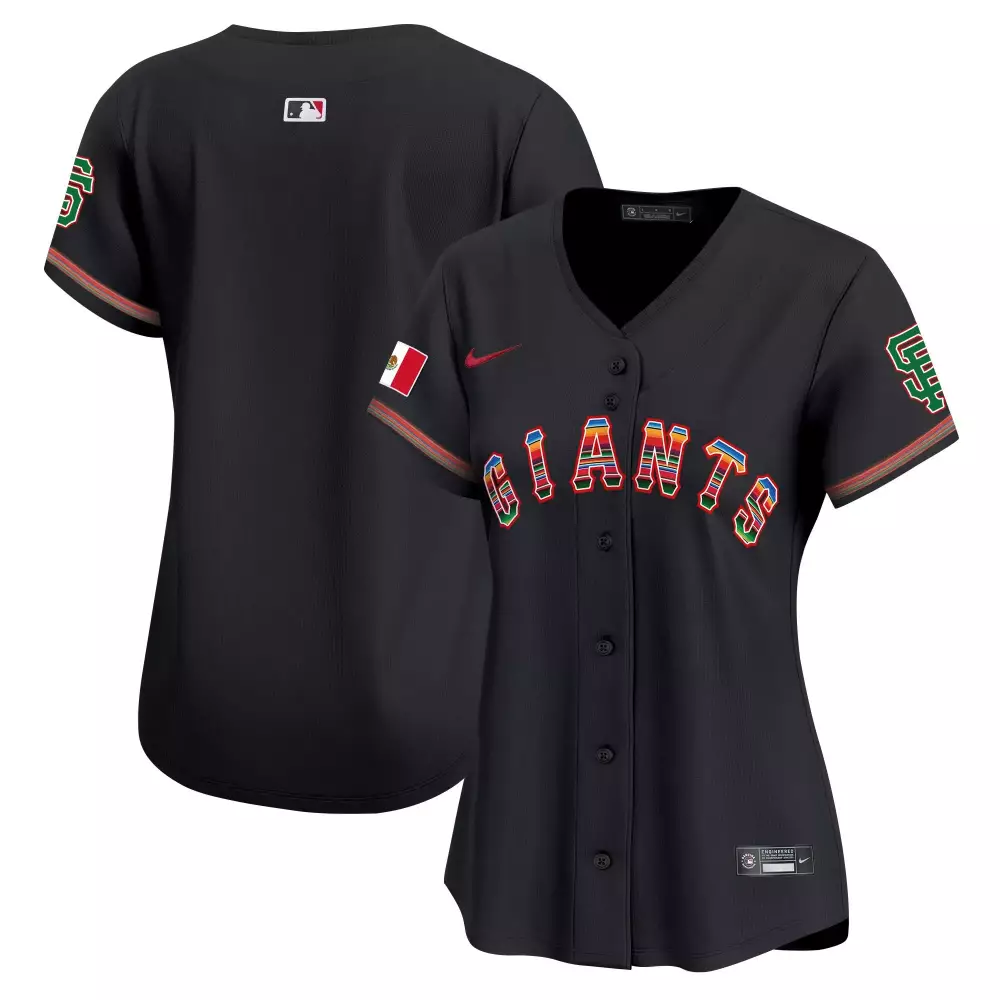 San Francisco Giants Jersey Black Mexico Series Flag 2022 Women Green Orange Red