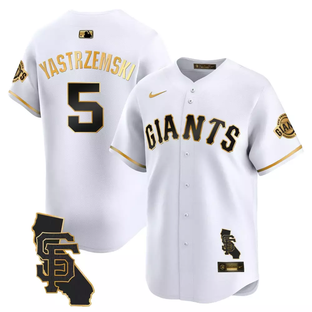 Mike Yastrzemski 5 Jersey White City Connect San Francisco Giants Men Black Gold