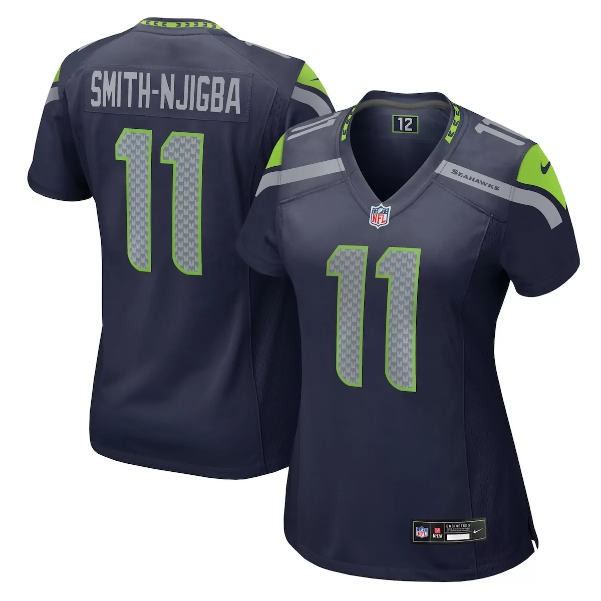 Jaxon Smith-njigba 11 Seahawks Jersey Navy Blue Men Official Neon Green Gray Game