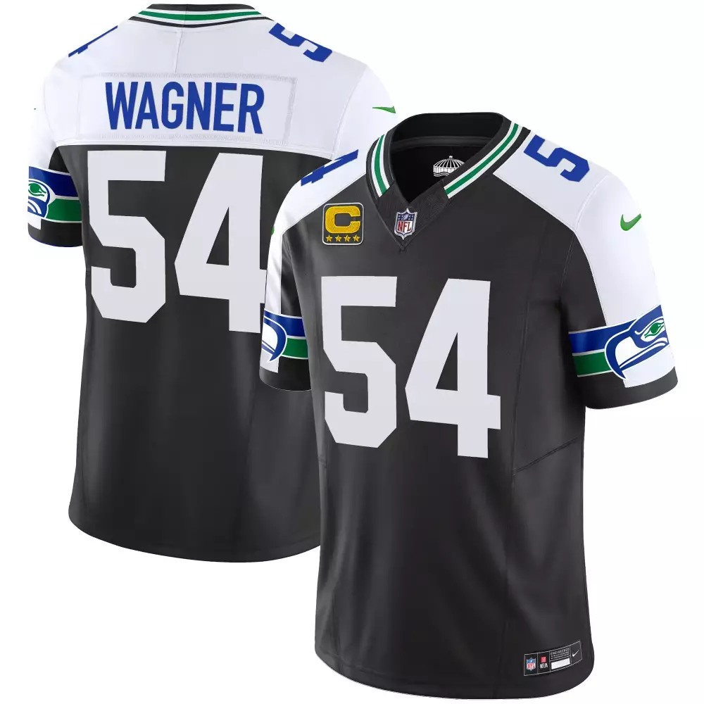 Bobby Wagner 54 Seattle Seahawks Jersey Black Men Alternate White Green Blue Throwback