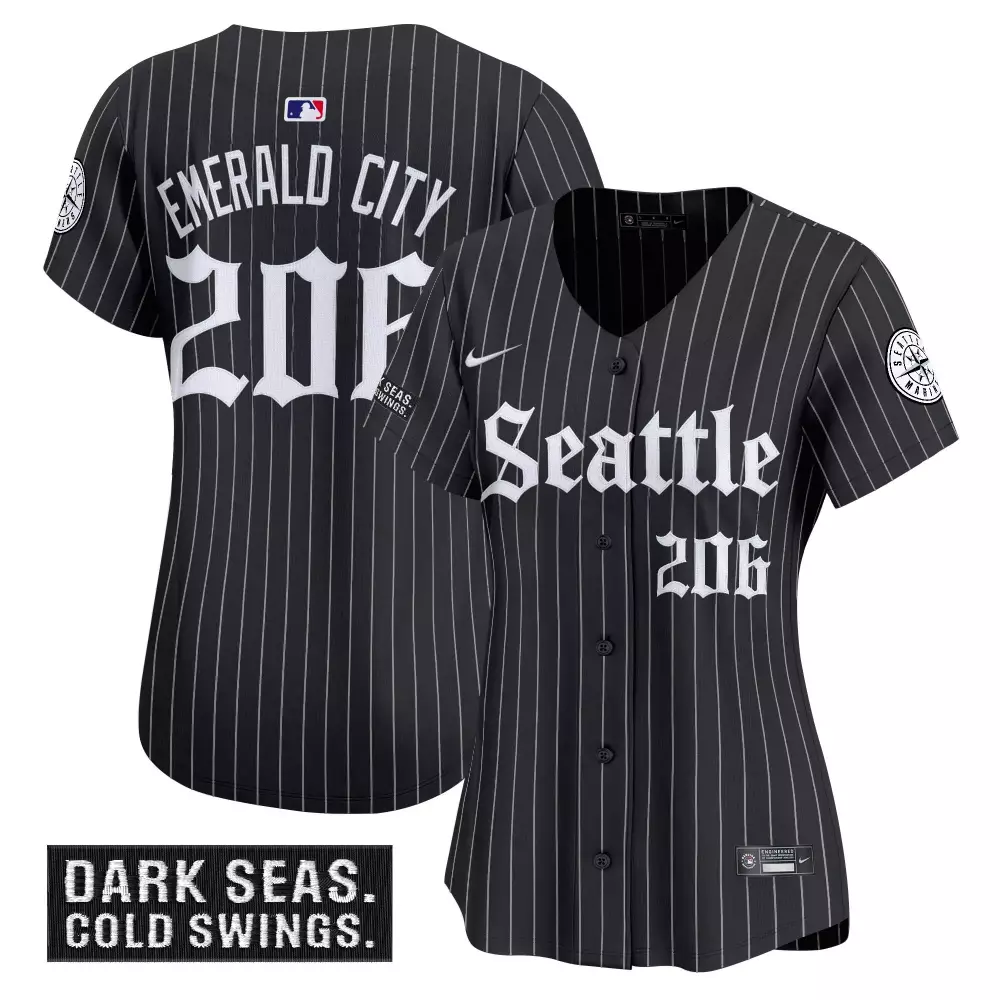 Emerald City Seattle Mariners Jersey Black Connect Women White Vapor