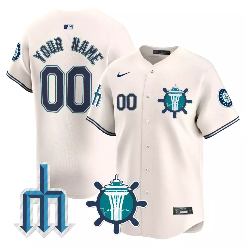 Custom Seattle Mariners Jersey Cream City Connect "s" "m" Men Navy Teal Vapor Premier