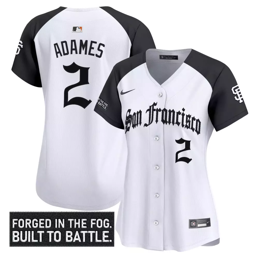 Forged Fog 2 San Francisco Giants Jersey White Women Split Black Stitched Vapor