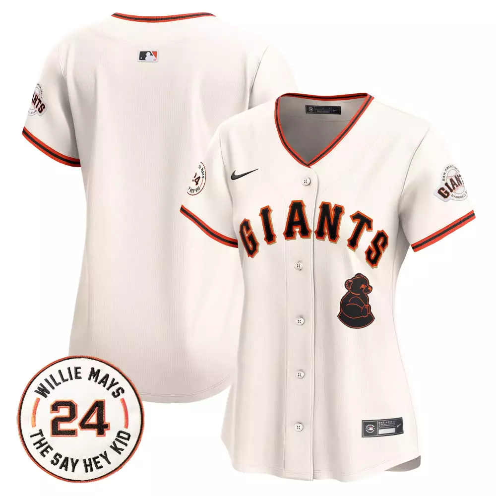 Cade Mays 24 San Francisco Giants Jersey White Baseball Say Hey Kid Women Orange