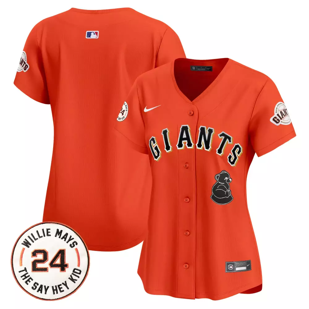 Cade Mays 24 Giants Jersey Orange Willie Day San Francisco Baseball Men Black White