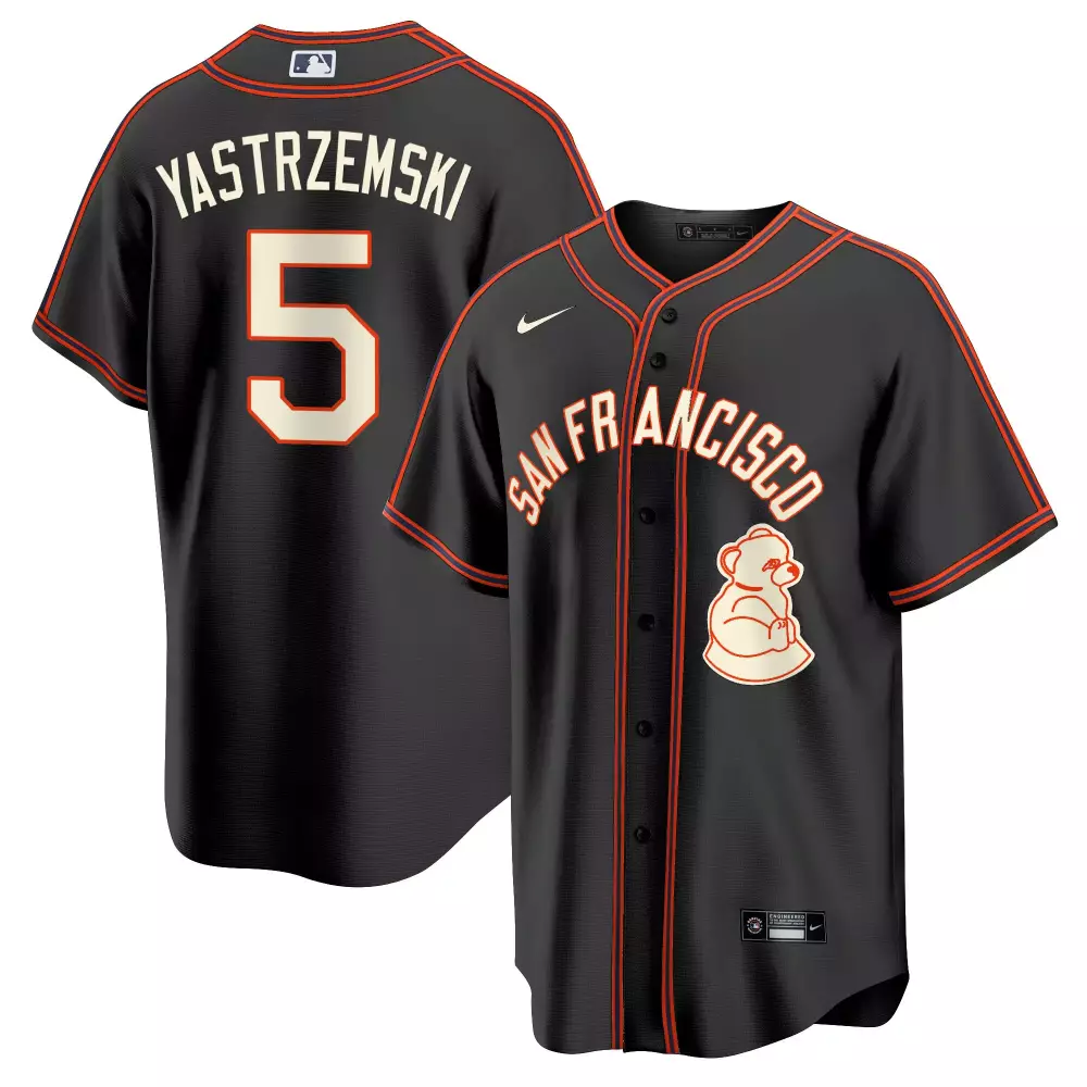 Mike Yastrzemski 5 Jersey Black San Francisco Giants Men Orange Cream Classic Vapor
