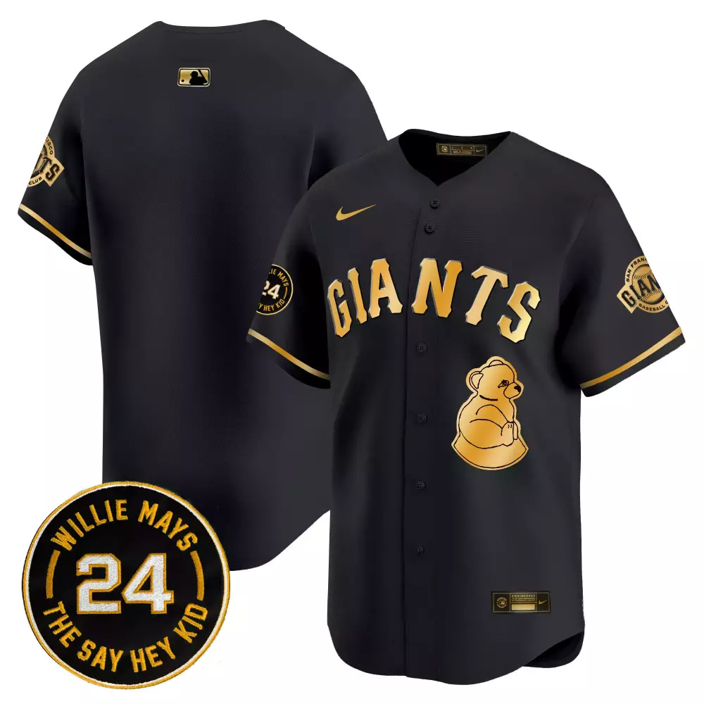 Cade Mays 24 San Francisco Giants Jersey Black Willie Men Gold Vapor Premier Limited