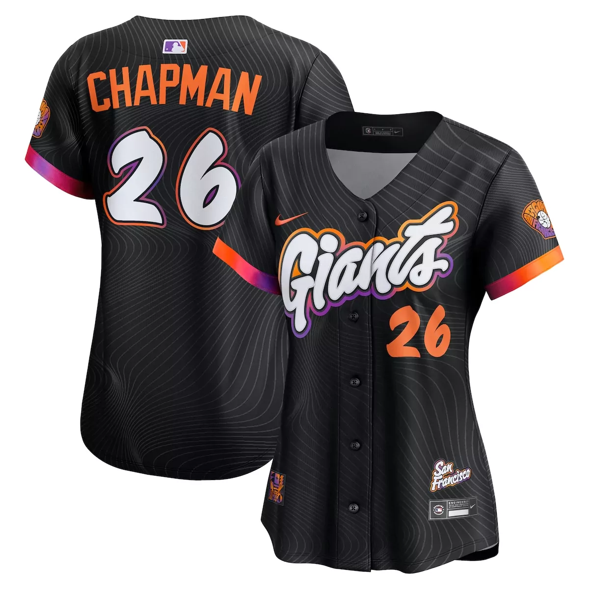 Matt Chapman 26 Jersey Black City Connect San Francisco Giants Men Alternate Orange
