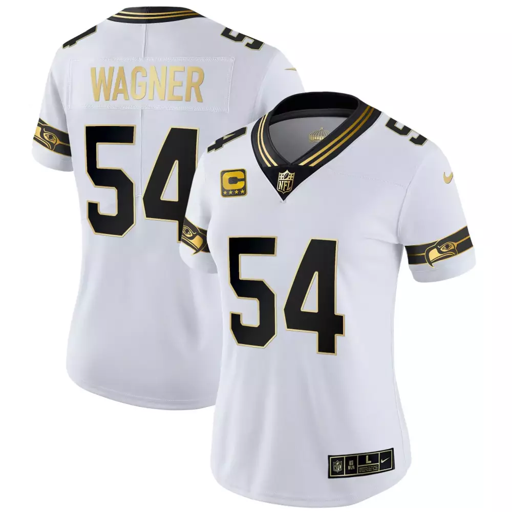 Bobby Wagner 54 Seattle Seahawks Jersey White (captain's Patch) Women Game Black
