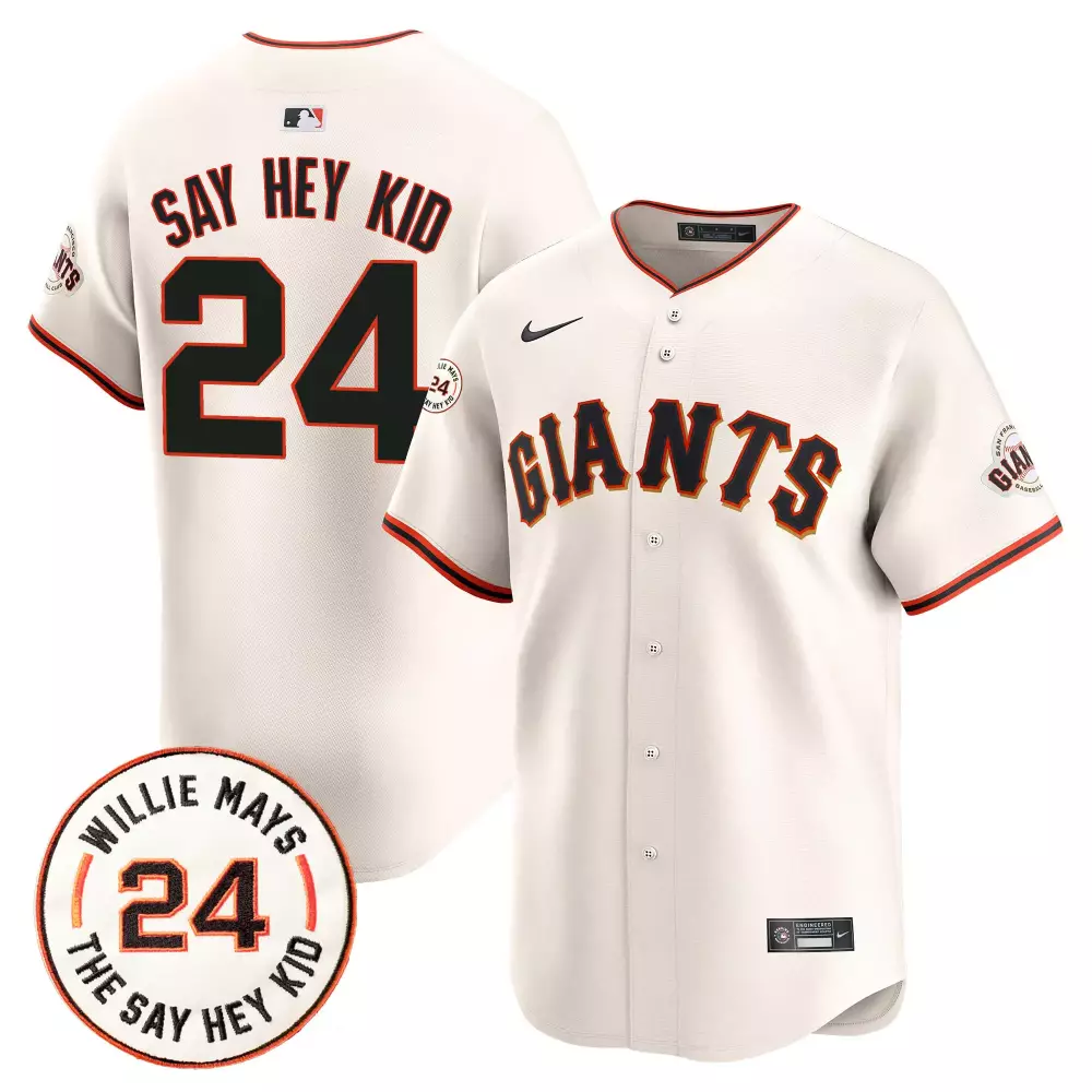 Cade Mays 24 San Francisco Giants Jersey White Men Orange Black Vapor Premier Limited