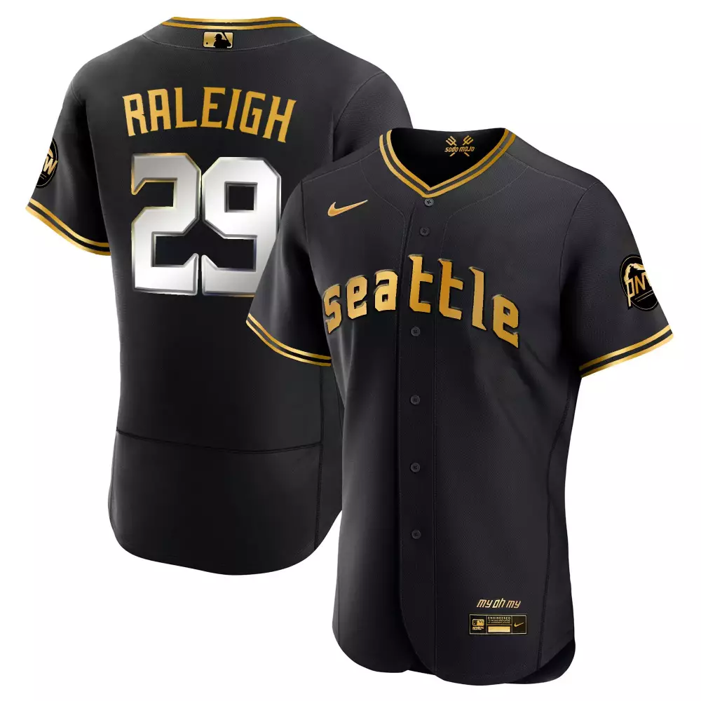 Cal Raleigh 29 Seattle Mariners Jersey Black City Connect Sodo Mojo Alternate Men