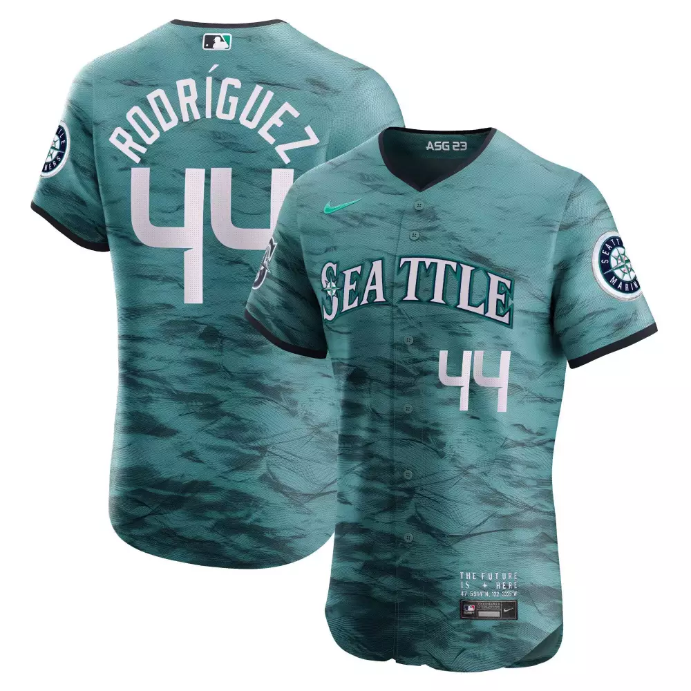 Julio Rodriguez 44 Jersey Teal Asg 23 Seattle Mariners 2023 Men Custom Design White