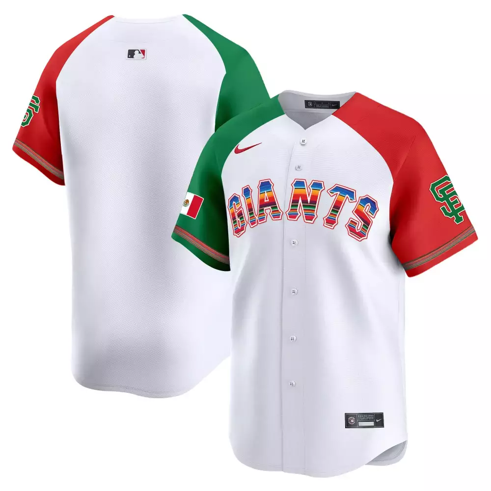 San Francisco Giants 55 Jersey White Mexican Heritage Mexico Flag 2023 Men Split