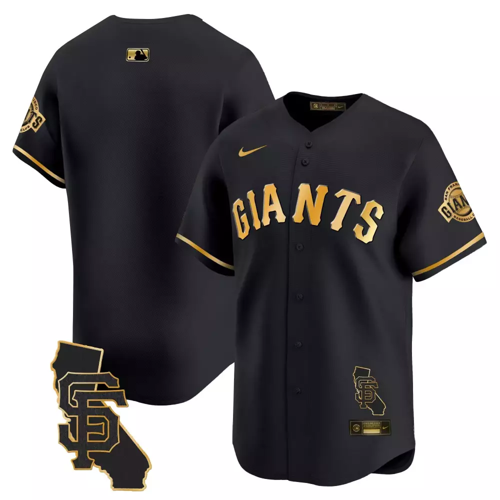 California San Francisco Giants Jersey Black City Connect Men Gold Vapor Premier