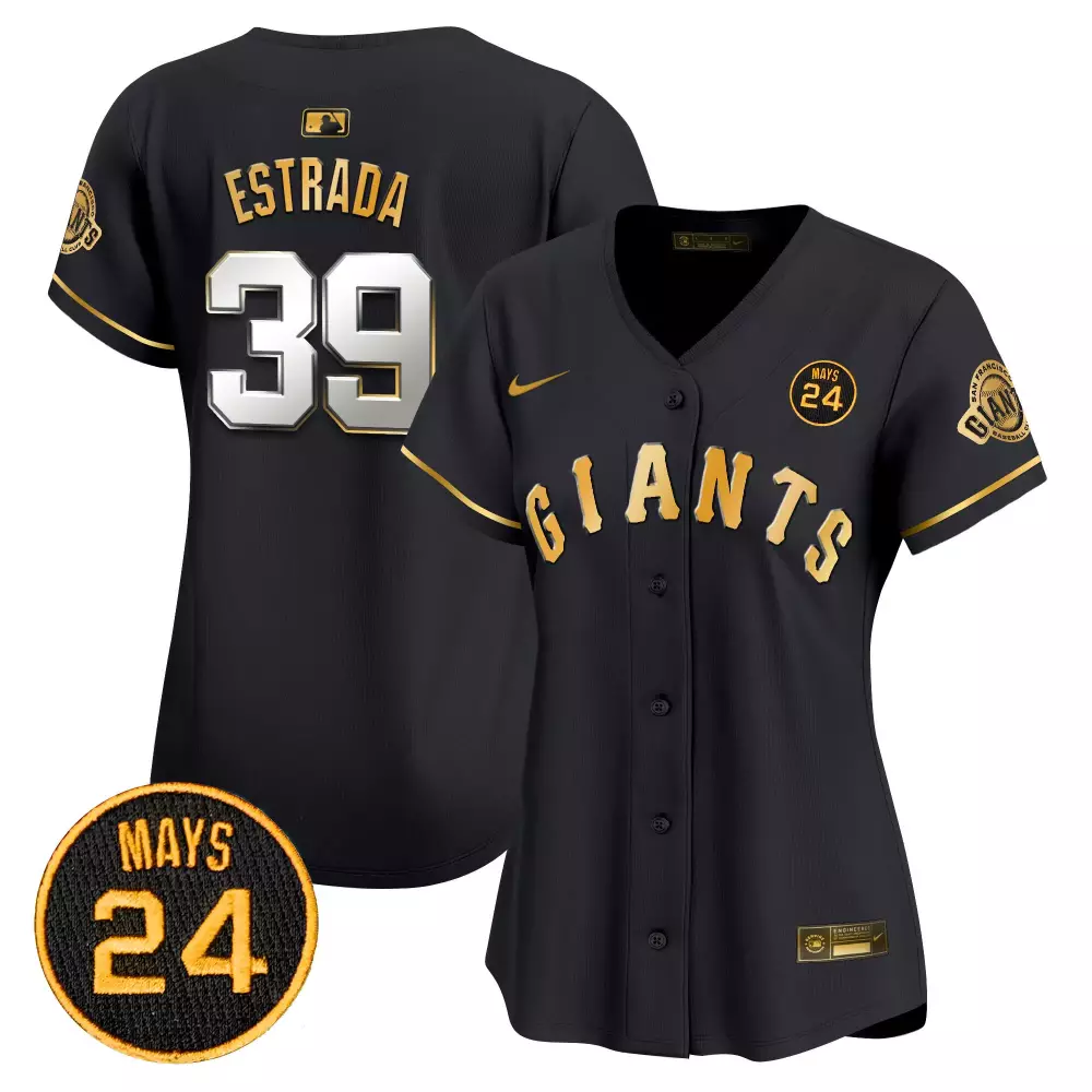 Estrada 39 Giants Jersey Black Mays 24 San Francisco Baseball Men Gold Vapor Premier