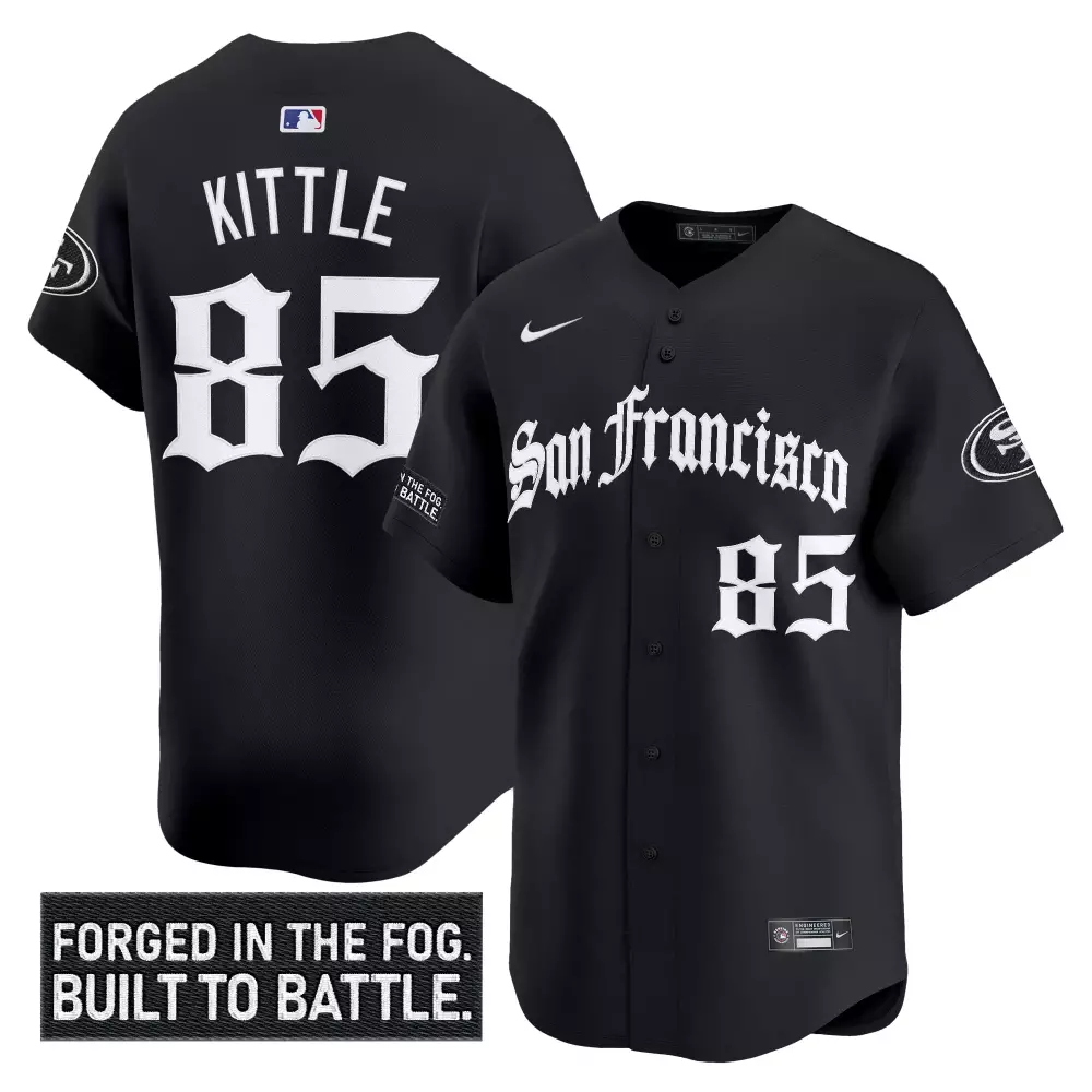 Kittle Forged 85 Jersey Black City Connect San Francisco Giants 49ers 2023 Men Custom Design