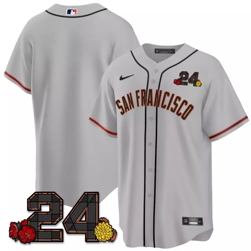 San Francisco Giants 24 Jersey Gray City Connect Men Black Orange Red Vapor Premier