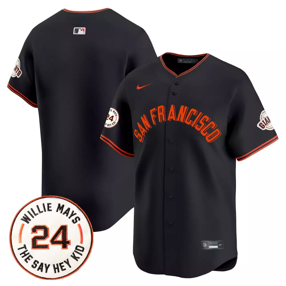 Cade Mays 24 San Francisco Giants Jersey Black Baseball Men Orange Vapor Premier