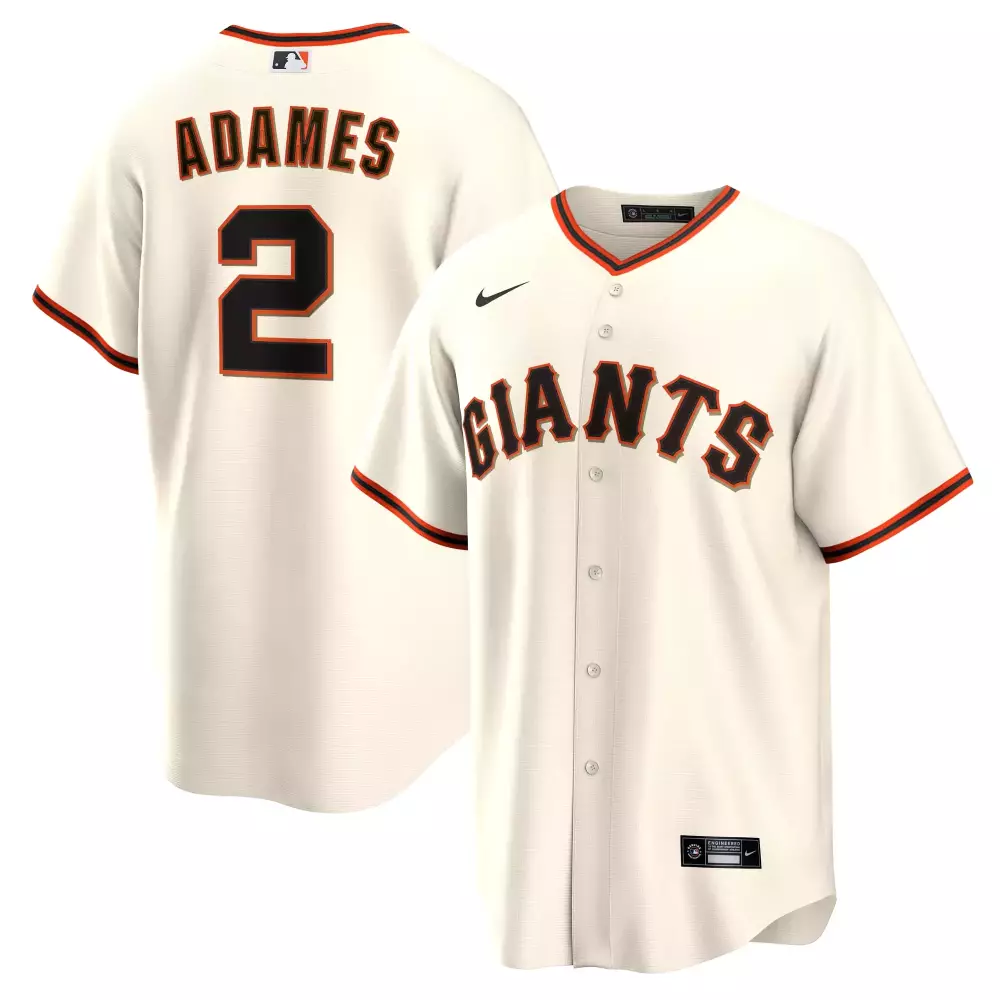 Willy Adames 2 Giants Jersey Cream Men Black Orange All Stitched Vapor