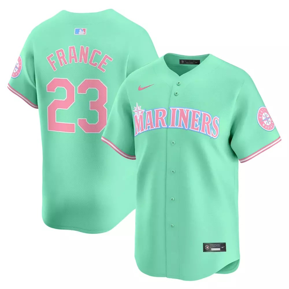Ty France 23 Mariners Jersey Green Seattle Men Pink Light Blue Unisex Vapor Premier