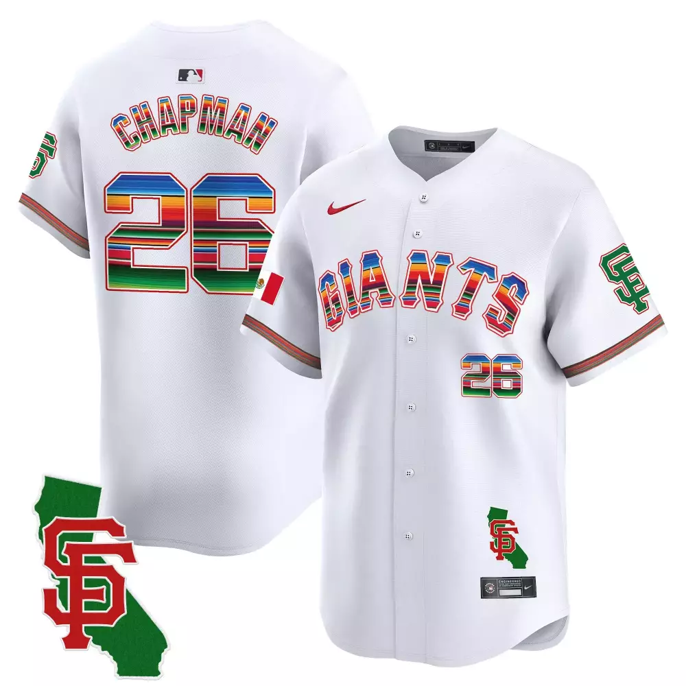 Matt Chapman 26 Giants Jersey White City Connect California Mexico Flag Men Custom Design