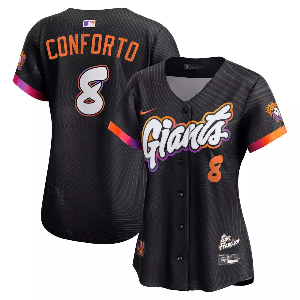 Michael Conforto 8 Jersey Black City Connect San Francisco Giants Men Alternate Custom Design