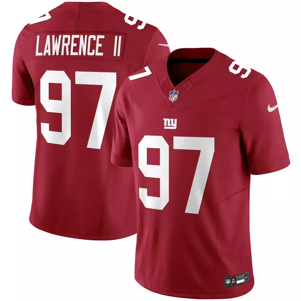 Dexter Lawrence 97 Jersey Red New York Giants Men Player White Vapor Limited All