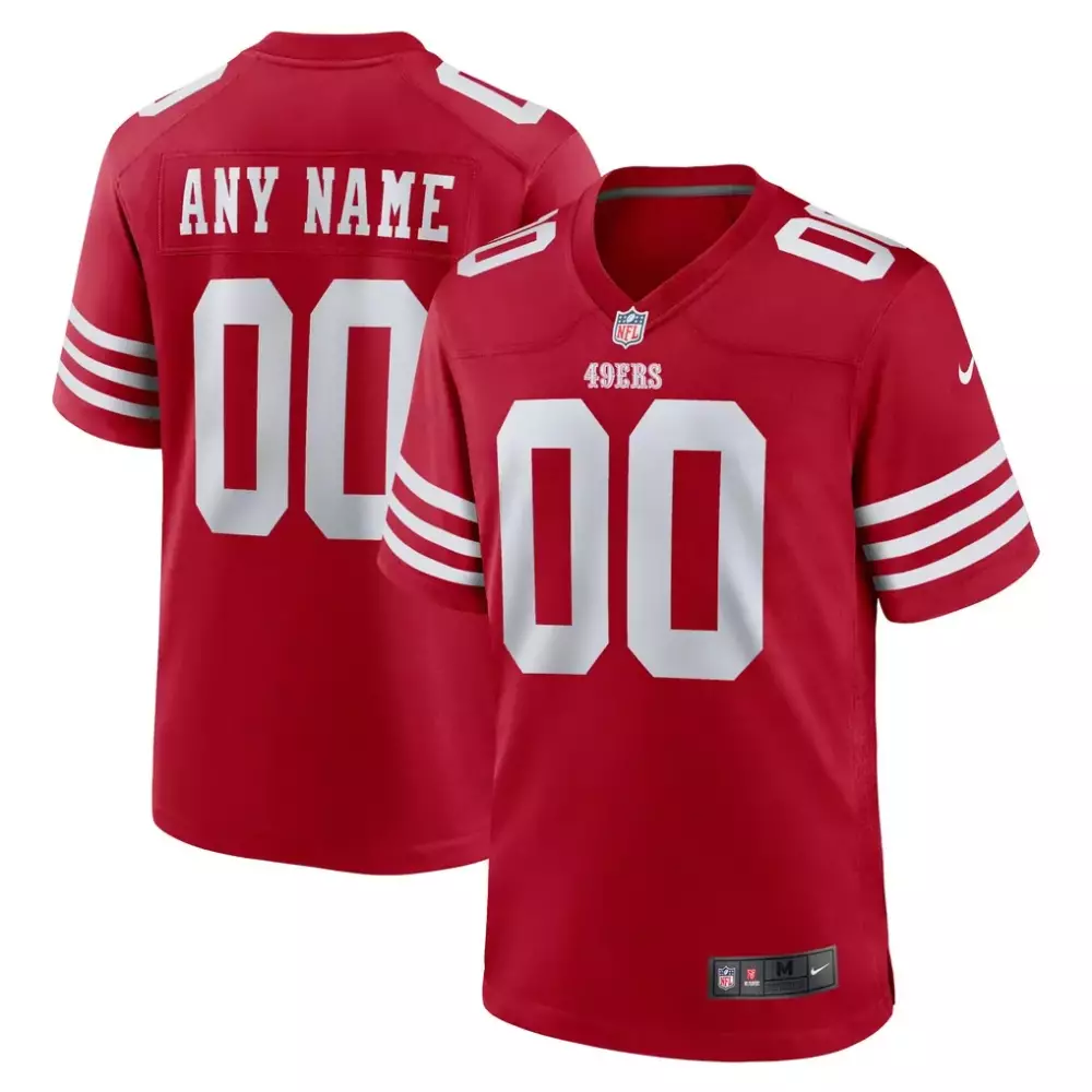 49ERS Jersey Red White Game Custom