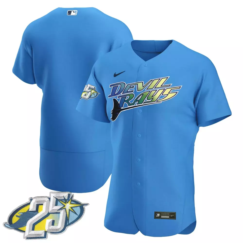 Devil Rays 25 Tampa Bay Jersey Light Blue Throwback Men Green Yellow Black White
