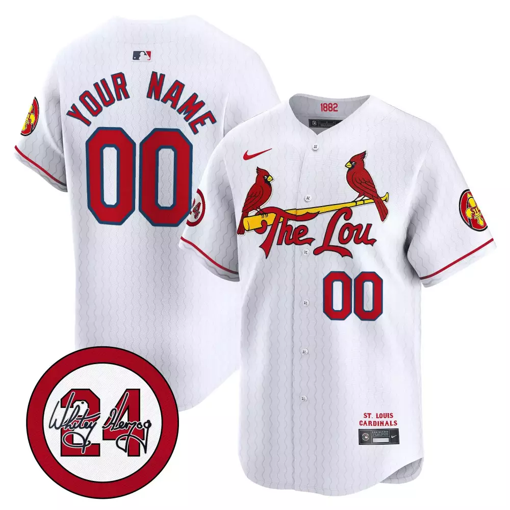 Custom St. Louis Cardinals Jersey White The Lou Red Yellow Vapor Premier Limited
