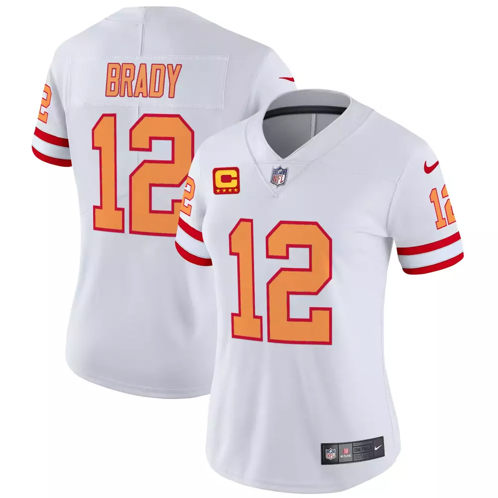 Tom Brady 12 Chiefs Jersey White Super Bowl Lv Champions 2021 Women Replica Alternate
