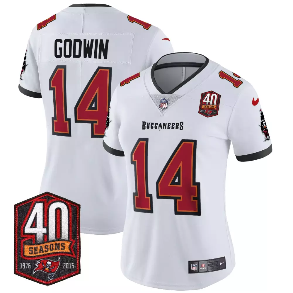 Chris Godwin 14 Buccaneers Jersey White 40 Seasons Men Player Alternate Red Black