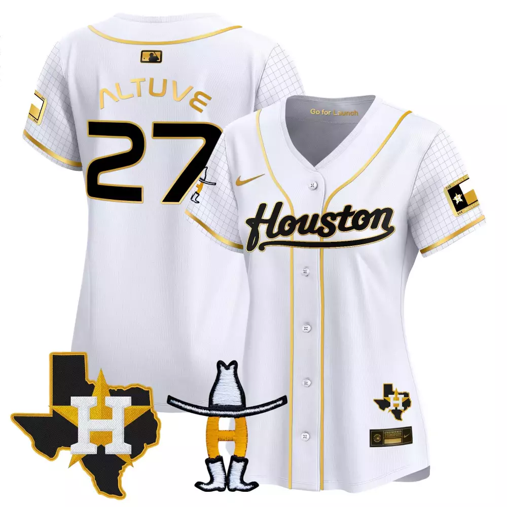 Jose Altuve 27 Houston Astros Jersey White City Connect Texas Star Men Alternate