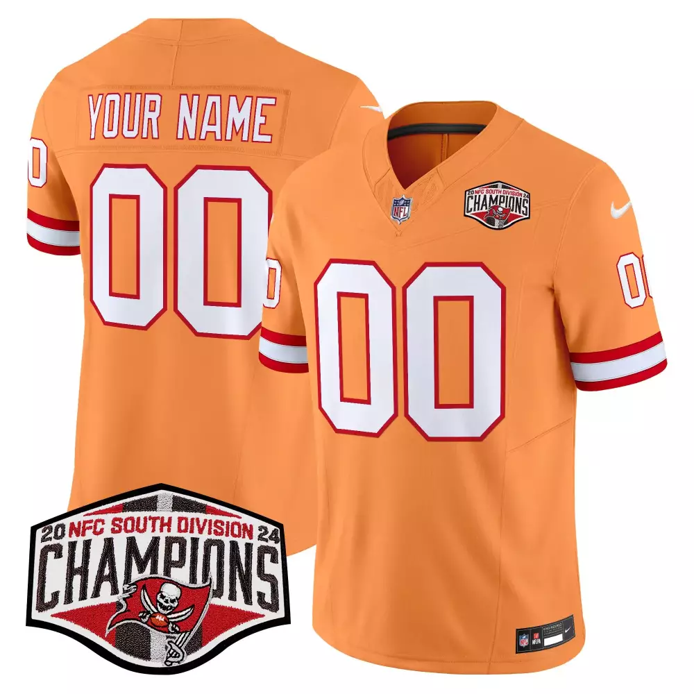 Custom Buccaneers Jersey Orange Men Red White Vapor Limited All
