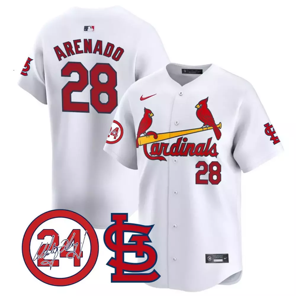 Nolan Arenado 28 Jersey White St. Louis Cardinals Men Red Vapor Premier Limited All