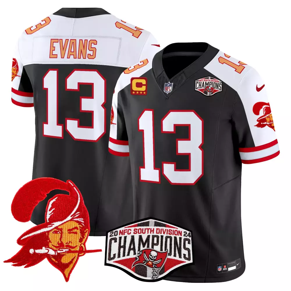 Mike Evans 13 Buccaneers Jersey Black Super Bowl Lv Champions 2020 Men Replica White