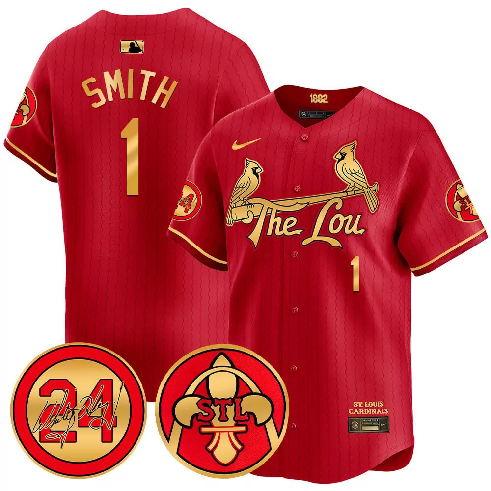 Ozzie Smith 1 St. Louis Cardinals Jersey Red City Connect 1992 Men Custom Design