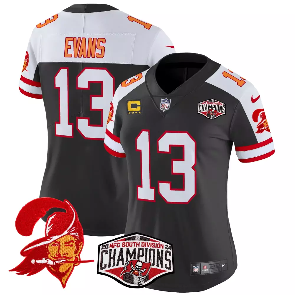 Mike Evans 13 Buccaneers Jersey Black 2020 Champions Men Replica White Red Orange