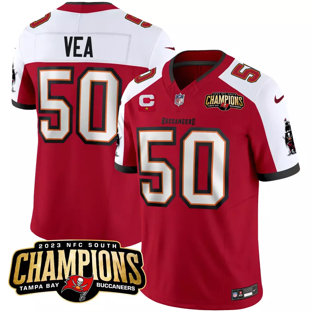 Vita Vea 50 Tampa Bay Buccaneers Jersey Red Men White Black Alternate Vapor All Stitched