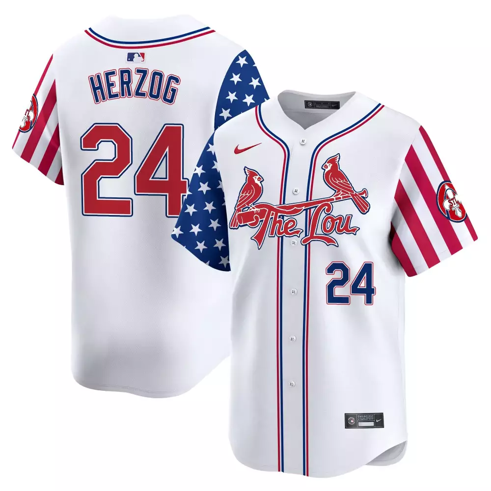 Herzog Independence 24 Jersey White City Connect St. Louis Cardinals Men Alternate
