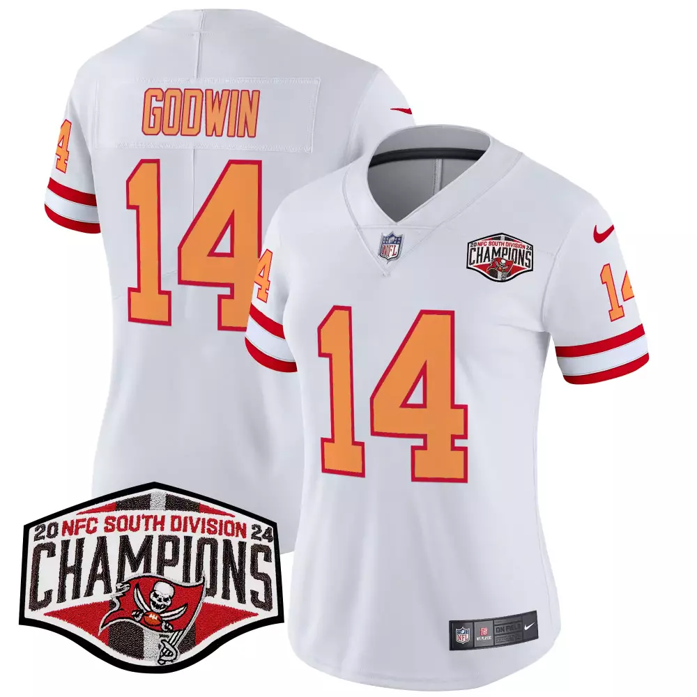 Chris Godwin 14 Jersey White Tampa Bay Buccaneers Women Official Licensed Merchandise
