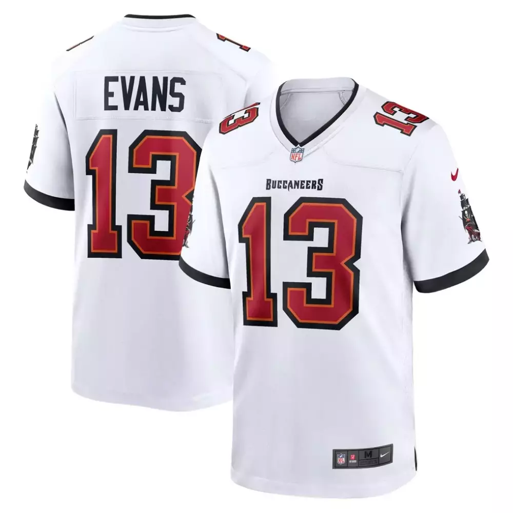 Mike Evans 13 Buccaneers Jersey White Men Red Black Game