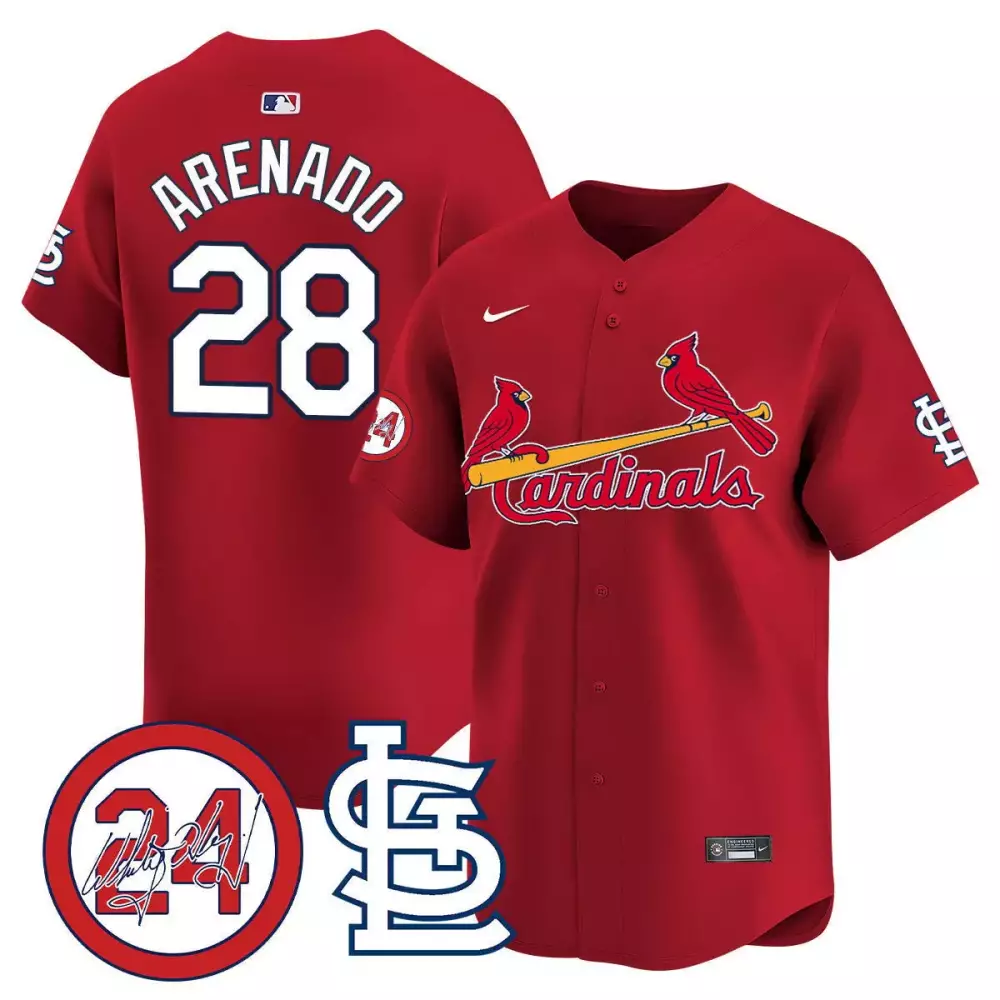 Nolan Arenado 28 Jersey Red St. Louis Cardinals Men White Navy Vapor Premier Limited