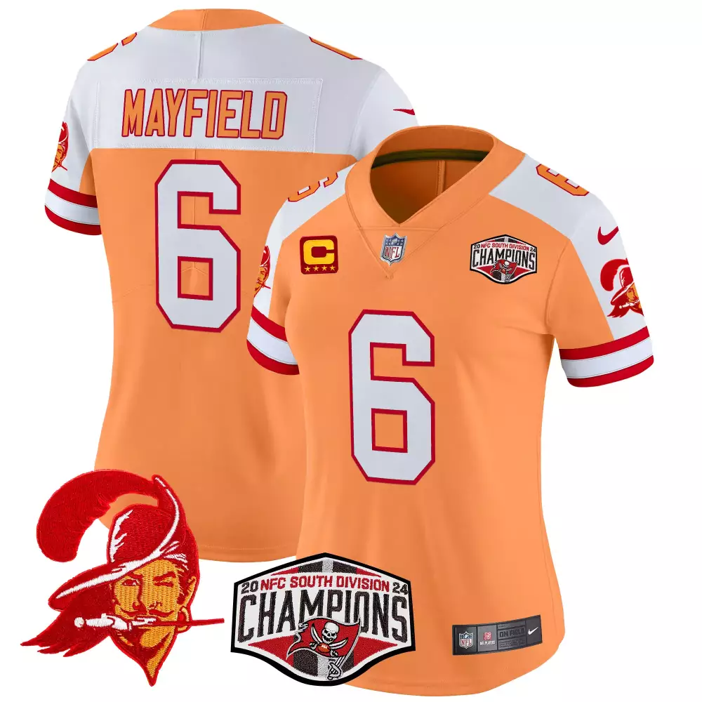 Baker Mayfield 6 Jersey Orange 2020 NFC South Division Champions Tampa Bay Buccaneers