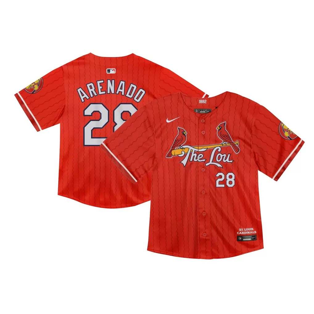 Nolan Arenado 28 Jersey Red City Connect St. Louis Cardinals Men Custom Design White