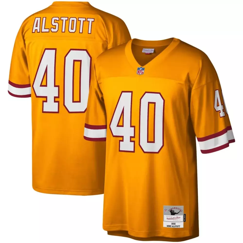 Mike Alstott 40 Jersey Orange Throwback Washington Commanders 1996 Men Maroon White