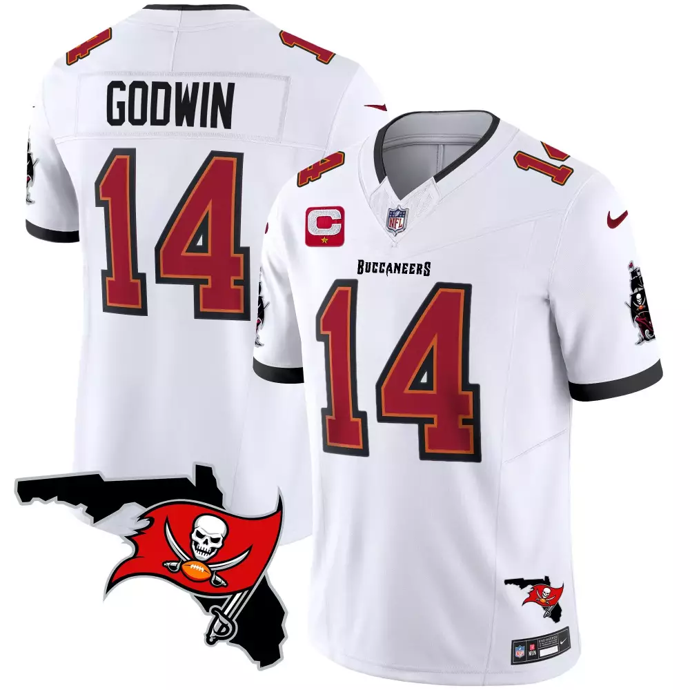 Chris Godwin 14 Buccaneers Jersey White Men Alternate Red Black Vapor Limited All